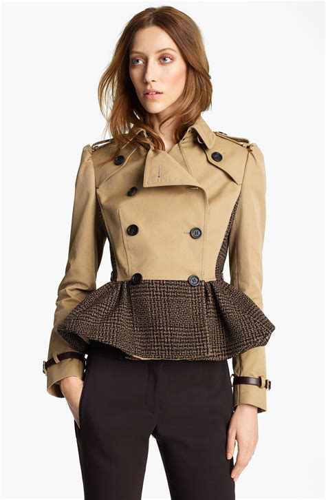 burberry prorsum peplum jacket|Burberry Prorsum Colorblock Black and Tan Tailored Peplum .